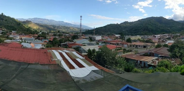 Orosi Valley and erupting Irazu Volcano